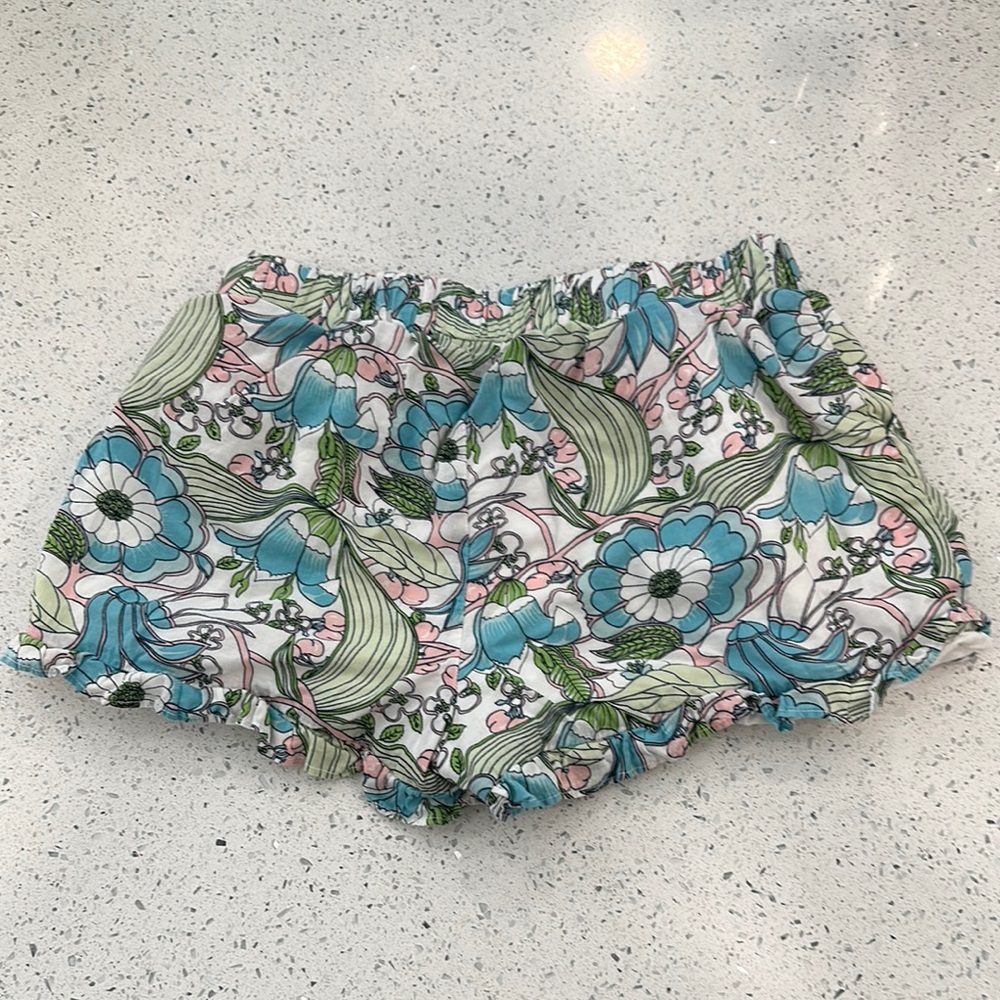 Janie and Jack Blue and Green Floral Shorts - Picture 4 of 4